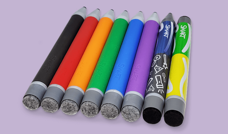 Collection of multi-colored pens and instructional tools from the 6000S series Tool Explorer.